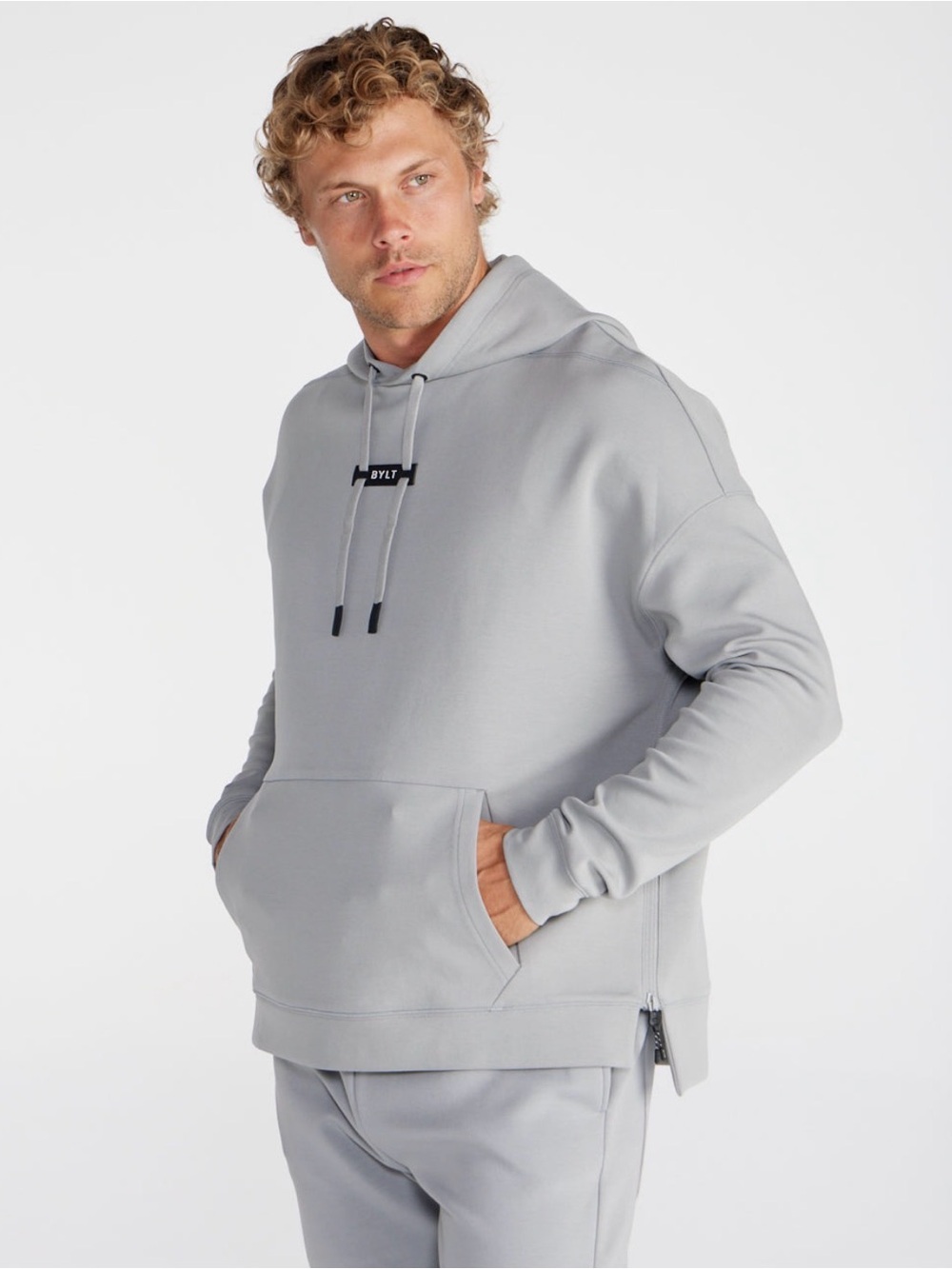BYLT ROAMKNIT ADAPT HOODIE DUSTY-BLUE SZ XL